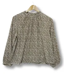 【送料無料】【新品未使用】ハニーズ グレイシア GLACIER 長袖カットソー 小花柄 総柄 リボン 二枚重ね 茶系 レディース Lサイズ■L28660SSA25-250402-10（198）