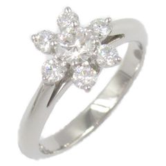 ティファニー TIFFANY＆CO リング・指輪 バターカップ ダイヤ リング #7.5 Pt950プラチナ ダイヤモンド バターカップ ダイヤ リング レディース Used A