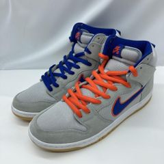 【中古】NIKE SB DUNK HIGH "Rush Blue and Team Orange/New York Mets" 30cm DH7155-001 ナイキ グレー オレンジ ブルー[19]