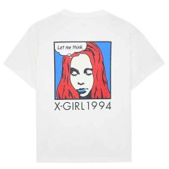 X-girl エックスガール 105252011037 POP FACE S/S TEE Tシャツ WHITE 正規通販 レディース