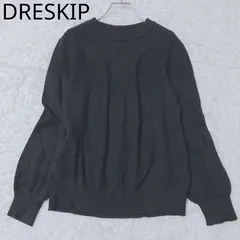 ドレスキップ　ニットセーター　ブラック　大人カジュアル　上品　高見え　シンプル　春秋冬