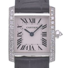 カルティエ CARTIER WE1002S3 タンクフランセーズ SM ダイヤベゼル クォーツ レディース R#141547