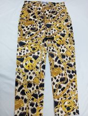 H&MOSCHINO　パンツ　モスチーノ　コラボ　チェーン柄　　サイズ34　ズボン