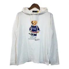 新品タグ付き Polo by Ralph Lauren ポロ ラルフローレン ポロベア パーカー ホワイト（メンズ M）中古 古着 T5203