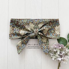 ⭐️7点売れました⭐️ ウィリアムモリス ピンパーネル 茶色 クリーム 花 綿 夏 保冷剤 冬 カイロ ネッククーラー