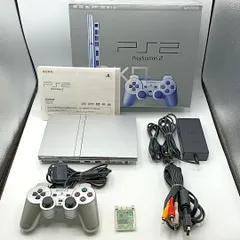 【中古・箱説付き・美品】 PS2 薄型 SCPH-77000 シルバー 動作確認済み プレイステーション２ プレステ２ Playstation 2