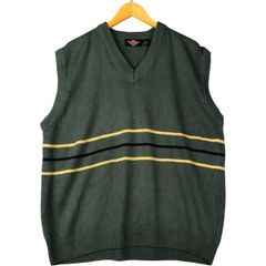 FB County Vネック ニットベスト ボーダー 2XL - メルカリ