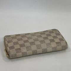 ★M5 LOUIS VUITTON ルイヴィトン N41660 ダミエ アズール ジッピーウォレット 長財布 ラウンドファスナー ベージュ系 レディース 財布