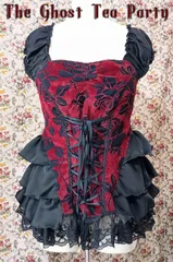 The Ghost Tea Party 薔薇柄ヴェルヴェットトップス [オリジナル作品]