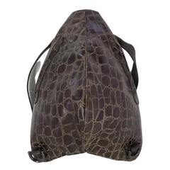 イッセイミヤケ ISSEY MIYAKE クロコ型押し レザー 切替 トライアングル バックパック メンズ 表記無 のサムネイル