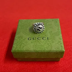 ほぼ未使用 箱 袋付 希少品 GUCCI グッチ インターロッキングG シグネットリング シルバー925 リング 指輪 アクセサリー シルバー 97550