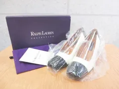 Ralph Lauren ラルフローレン 靴 パンプス ヒール バイカラー ホワイト ブラック 6B 23cm相当