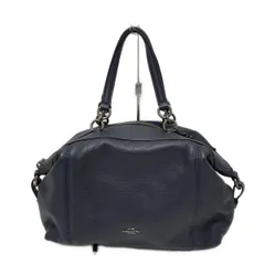 COACH(コーチ) ハンドバッグ ペブルド レザー レノックス サッチェル F59325 ダークネイビー レザー