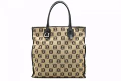 ロエベ リピート アナグラム セミ ショルダー ハンドバッグ トート ロゴ キャンバス ブラック ベージュ LOEWE 3903h