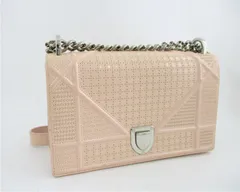 ◇美品 Christian Dior クリスチャン ディオール ディオラマ スモール マイクロカナージュ チェーン ショルダーバッグ パテントレザー M0421◇