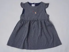 ファミリア familiar アウトレット 子供服 女の子 100cm ジャンパースカート グレー カットソー 通園 通学 通塾 春 秋 冬 ★3 ガールズ 女児 キッズ 【中古】 ユーズド リサイクル こども