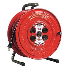 ハタヤ (HATAYA) コードリール 屋内用 100V型 コード30m 太さ2.0? 標準型 温度センサー内蔵 (電線溶解防止機能) コンセント4