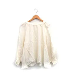 シップス SHIPS any オフショルダー カットソー Tシャツ 2way 七分袖 シンプル F アイボリー 白 /KT5