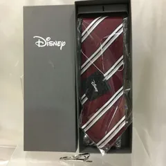 【三沢店81】ミッキー　ネクタイとタイピン カラー レッド ワインレッド 隠れミッキー デザイン ストライプ  ディズニー ミッキー 東京ディズニーリゾート シルク 絹 ボルドー バーガンディ