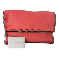 STELLA McCARTNEY ステラマッカートニー 二つ折り クラッチバッグ サーモンカラー セカンドバッグ 手持ち鞄 ファブリック