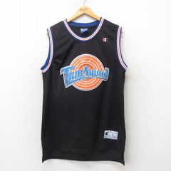 L/古着 チャンピオン champion ビンテージ タンクトップ メンズ 90s ルーニーテューンズ スペースジャム ビルマーレイ メッシュ地 クルーネ