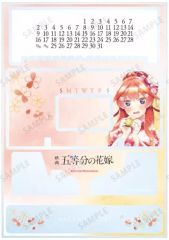 [중고] 캘린더 영화 5등분의 신부 신작 일러스트 나카노 5월 벚꽃화장 ver. Ani-Art aqua label 탁상 아크릴 만년 캘린더