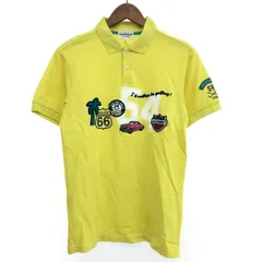 Jack Bunny by PEARLY GATES ジャックバニーバイパーリーゲイツ 半袖ポロシャツ ワッペン ゴルフウェア　 サイズ:5  イエロー  メンズ 　240002231139