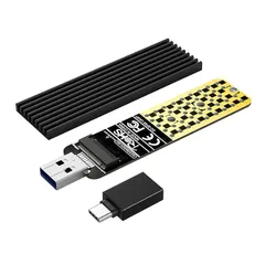 ANYOYO NVMe m2 ssd ケース、10 Gbps USB 3.2 Gen 2 M2 SSD アダプター、M KEY/B+M KEY SSD NVMe PCIe 専用 M.2 ssd ケース、支持 8TB大容量 2242 2260 2280 用  1