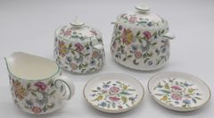 【最終値下げ】Minton ミントン　シュガーポット2個　ミルクピッチャー1個　ティーバッグトレー2枚