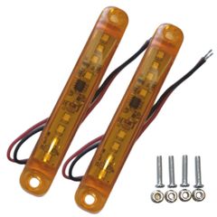 新品 ティーグルブラン 汎用 サイドマーカー ミニ マーカー ランプ LED デイ ライト ストロボ トラック 高輝度 24V 2個 セット 橙 オレンジ アンバー