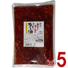 桃光 桃屋の辛そうで辛くない少し辛いラー油 業務用 800g 5個のサムネイル