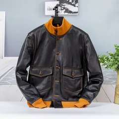 レザーコサックジャケット　20's A-1 ヌバック　猫目ボタン レザーコサックジャケット 20´s A-1 ヌバック 猫目ボタン