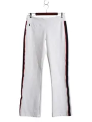 【お得なクーポン配布中!】 00s ラルフローレン ジャージ パンツ レディース S / オールド ポロ イージーパンツ ストレッチ トレーニング シンプル トラックパンツ 白