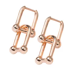 【ピンクゴールド×ピアス】[Cream dot. クリームドット公式] ピアス レディース  フープ 金属アレルギー ニッケルフリー 揺れる 中折れ キャッチレス取り外し 2way リンキングチェーン 大人 シンプル