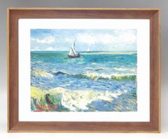 新品☆額付アートポスター★フィンセント・ファン・ゴッホ☆Vincent van Gogh☆風景画☆海☆85