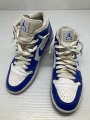 ★ NIKE ナイキ WMNS AIR JORDAN 1 MID エアジョーダン スニーカー スポーツ 27.5 ブルー × ホワイト 通年
