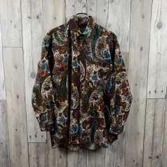 OUTDOOR HOLIDAYS 日本製 総柄 シャモアクロス シャツ L