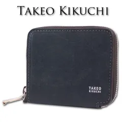 2024年最新】タケオキクチ 財布 二つ折り財布 黒（ブラック） takeo