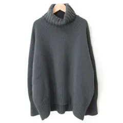 美品 22AW GALERIE VIE ギャルリーヴィー トゥモローランド ファインウール タートルネック プルオーバー ニット セーター M グレー レディース 古着 中古 USED