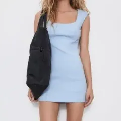 ZARA(ザラ) ライトブルー ミニワンピース S