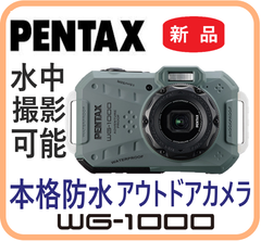 【新品・メーカー保証付】WG-1000(オリーブ色) ペンタックス リコー　コンパクトデジタルカメラ 防水 水中撮影 防塵 耐衝撃 アウトドア フルHD動画撮影 工事建設現場