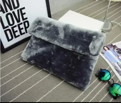 バッグ クラッチファー ファーバッグ 無地