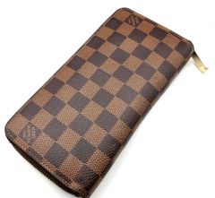 【鑑定済み】正規品 ルイヴィトン LOUIS VUITTON ダミエ N60015 ジッピーウォレット N60015 ラウンドジップ 長財布 LV ブラウン