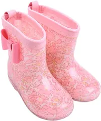Coco&Mary(ココマリ) 女の子 レインブーツ 長靴 シューズ 雨靴 キッズ 子供 16-17cm(フラワー,  16.0～17.0 cm)