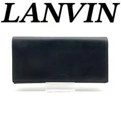 ランバン 長財布 二つ折り長財布 レザー ブラック スリム  保管品 70916