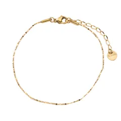 【A：ゴールド × ワンサイズ】[Cream dot. クリームドット公式] ブレスレット レディース ステンレス製 金属アレルギー つけっぱなし サージカルステンレス 5タイプ チェーン スキンジュエリー 極細 細い 大人のサムネイル
