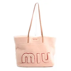 G*️様 ◆miumiu ミュウミュウ ムートンファー トートバッグ パープル系 中古・古着通販】MIU MIU (ミュウミュウ) ムートントートバッグ