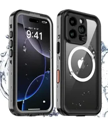 ★【IP68防水防塵・米軍MIL規格】Tmacjump iPhone 16 Pro Max 用 ケース 防水ケース 耐衝撃 米軍MIL規格 MagSafe・Qi充電・水中撮影対応 カメラ保護 完全防水