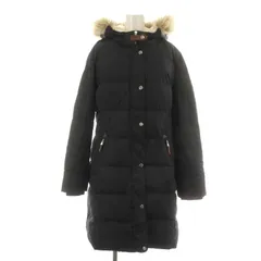ローレンラルフローレン LAUREN RALPH LAUREN ダウンコート ロング ジップアップ フード フェイクファー L 紺 ネイビー ベージュ /NW19のサムネイル