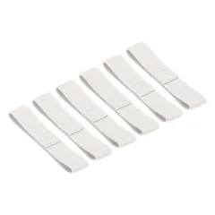 uxcell 6本セット ランチバンド お弁当 ゴムバンド ランチベルト 食器固定 こぼれ防ぐ 弁当箱 バンド お弁当用ベルト 伸縮 自宅 アウトドア ピクニック がっこう 仕事 食事用 子供 会社員 ホワイト